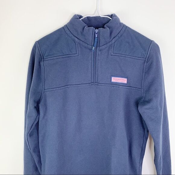 Vineyard Vines Blue Shep Shirt/ Half Zip Sz XL Boys - Picture 7 of 13